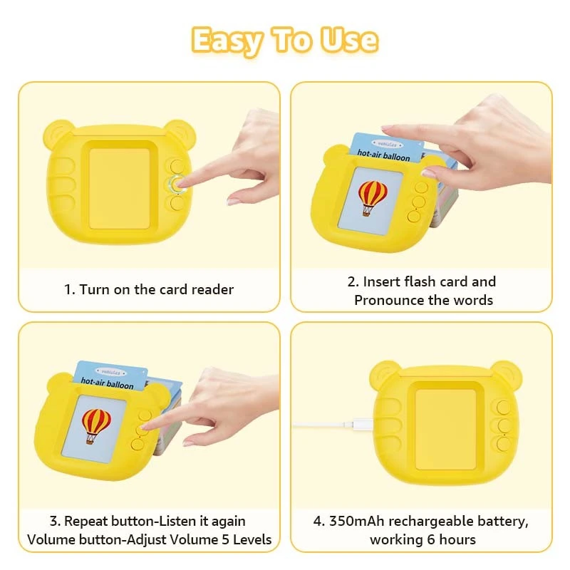 XDT Talking Flash Card Machine For Kids Early Education 112 Double Sided Word Cards best